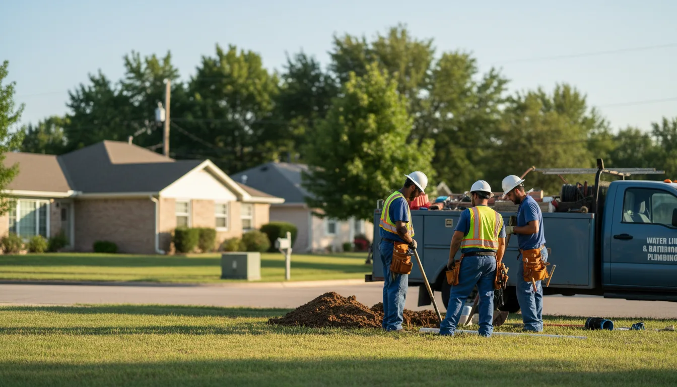 Residential water line and bathroom plumbing service in New Concord, OH